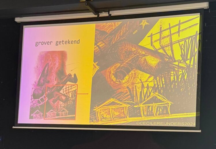 tekening-Cecile-Reijnders-bij-boekpresentatie