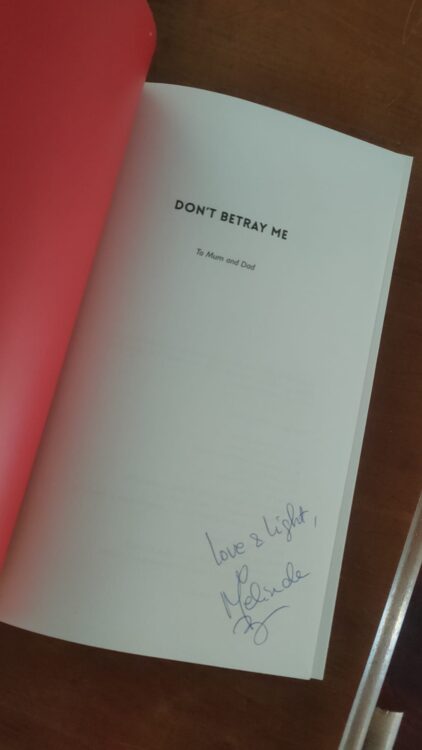 Signature Inay Don't Betray Me Signed edition Pre-Publication Edition