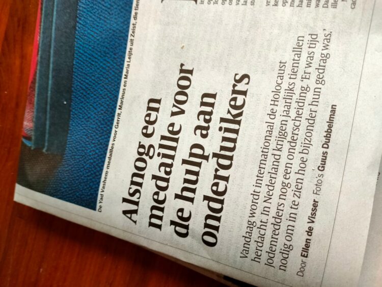 Krantenkop Holocaust Remembrance Day Yad Vashem